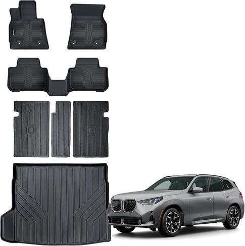 Auxko All Weather Floor Mats Cargo Mat Fit for BMW X3 2025 TPE Liners Car Accessories for BMW X3 2025 All Season Guard Odorless Anti-Slip Floor Mats Cargo Liner in Saudi Arabia