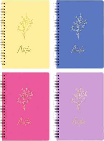 Litacimi 4 Pack Spiral Notebook Journal For Women Notebooks For Work School A5 Journal 160 Pages/ 80 Sheets Bible Study Supplies in Saudi Arabia