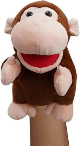 Animal Hand Puppets with Movable Mouth Plush Monkey Stuffed Animal Hand Puppets Toys Interactive Plush Toys Kids Adults Animal Hand Puppets for Role Play Storytelling Show Theater in Saudi Arabia