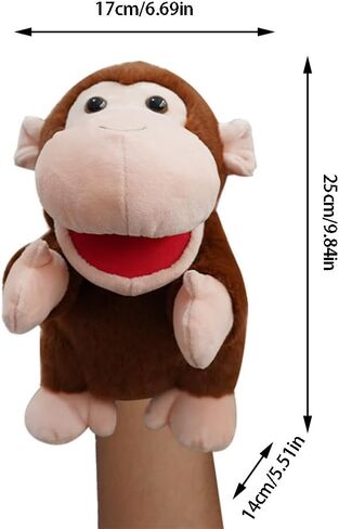 Animal Hand Puppets with Movable Mouth Plush Monkey Stuffed Animal Hand Puppets Toys Interactive Plush Toys Kids Adults Animal Hand Puppets for Role Play Storytelling Show Theater in Saudi Arabia