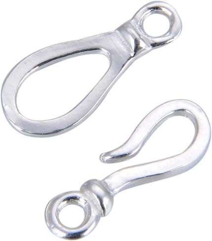 5 Sets Adabele Authentic 925 Sterling Silver Raindrop Shaped Toggle S Hook Clasp 14mm Hypoallergenic Nickel Free for DIY Jewelry Making SS26-CC in Kuwait