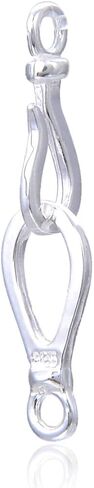 5 Sets Adabele Authentic 925 Sterling Silver Raindrop Shaped Toggle S Hook Clasp 14mm Hypoallergenic Nickel Free for DIY Jewelry Making SS26-CC in Kuwait