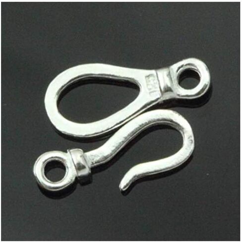 5 Sets Adabele Authentic 925 Sterling Silver Raindrop Shaped Toggle S Hook Clasp 14mm Hypoallergenic Nickel Free for DIY Jewelry Making SS26-CC in Kuwait