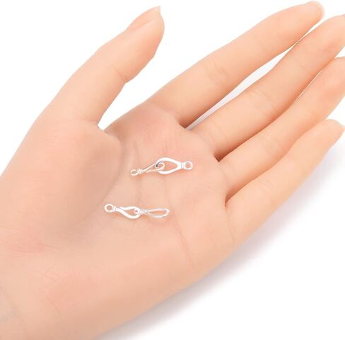5 Sets Adabele Authentic 925 Sterling Silver Raindrop Shaped Toggle S Hook Clasp 14mm Hypoallergenic Nickel Free for DIY Jewelry Making SS26-CC in Kuwait