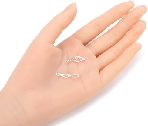 5 Sets Adabele Authentic 925 Sterling Silver Raindrop Shaped Toggle S Hook Clasp 14mm Hypoallergenic Nickel Free for DIY Jewelry Making SS26-CC in Kuwait