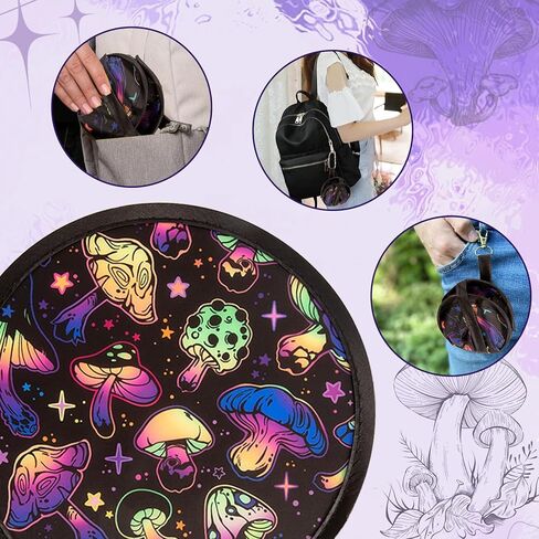 4 Pcs Foldable Hand Fan, 4 Styles Compact Cooling Fans, Handheld Colorful Floral Round Fans for Travel, Events, Indoor & Outdoor in Kuwait