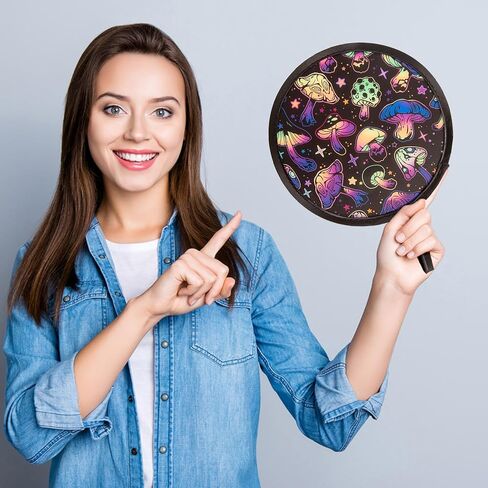 4 Pcs Foldable Hand Fan, 4 Styles Compact Cooling Fans, Handheld Colorful Floral Round Fans for Travel, Events, Indoor & Outdoor in Kuwait