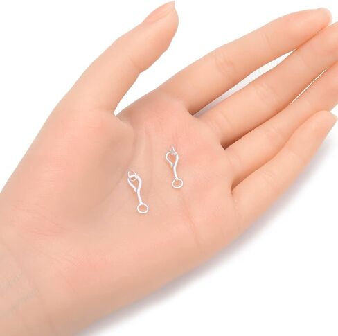 5 Sets Adabele Authentic 925 Sterling Silver Raindrop Shaped Toggle S Hook Clasp 14mm Hypoallergenic Nickel Free for DIY Jewelry Making SS26-CC in Kuwait