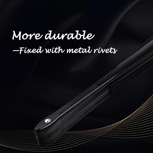 2 Pack Large Folding Hand Fan,Black Chinese Kung Fu Tai Chi Fan Nylon-Cloth Fans for Men and Women Performance,Dance,Decorations,Festival,Gift (Black) in Kuwait