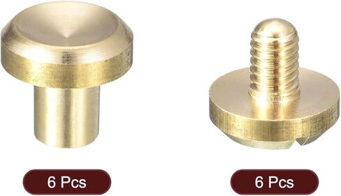 مسامير UXCELL 6PACK BRASS Chicago ، 10 × 10 مم المسمار المقعر الخلفي بعد الولادة مسامير مسمار المسام in Kuwait