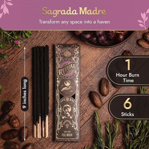 Ritual - Shine Incense Sticks, Bring The Scent of White Lotus to Your Space, 6 Sticks, 9 Inches Each, Organic Incense with Aromatic Concentrated Oil, Charcoal and Natural Binder - 1 Hour Burn Time in Saudi Arabia