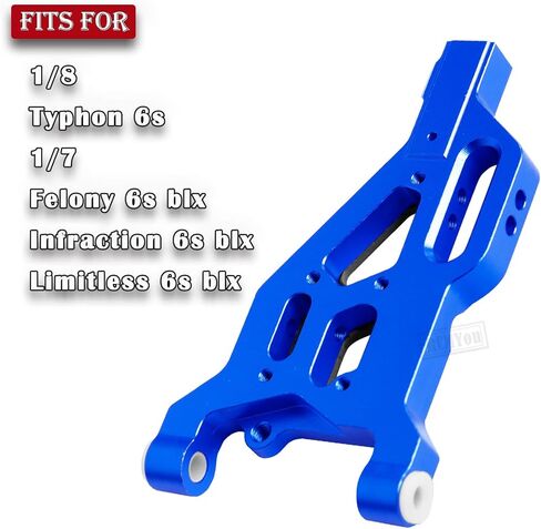 التعليق الأمامي السفلي من الألومنيوم جزء من ترقيات الأسلحة ل 1/8 Typhon 6s ، 1/7 جناية 6S BLX مخالفة 6S BLX LIMELING 6S BLX ، 2PCS القفزات السفلية السفلى للأذرع مع كرات محورية ، أسود ، أسود in Kuwait