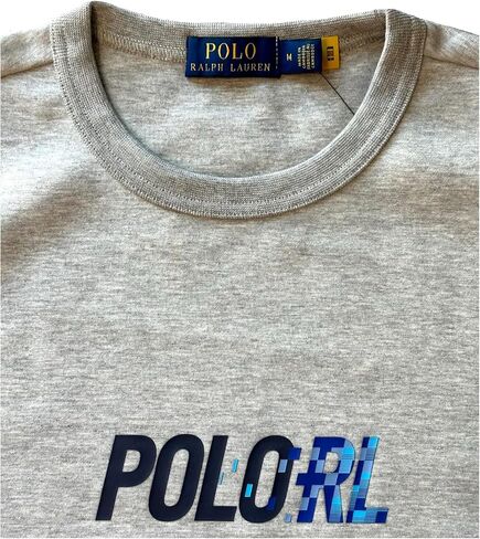 POLO RALPH LAUREN Men's Double Knit Crewneck Sweatshirt Digi Font POLO RL Logo (as1, alpha, x_l, regular, regular, Navy) in Saudi Arabia