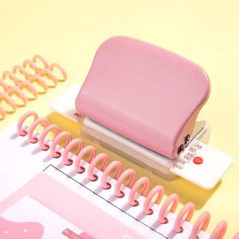 6-Hole Paper Punch Handheld Metal Hole Puncher 5 Sheet Capacity 6mm for A4 A5 B5 Notebook Scrapbook Diary Planner in Saudi Arabia