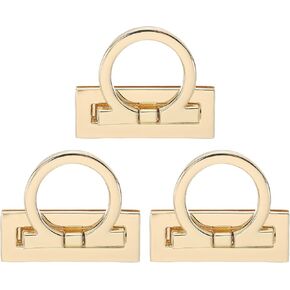 uxcell 3Set Turn Lock Clasp, Press Lock Clasp Closure Twist Turn Locks Hardware Buckle Fasteners for Purse Leather Bag Handbag Making Accessories (46x18mm, Silver)