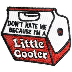 Little Cooler Funny Embroidered Patch, Humor Military Tactical Morale Patch, DIY Iron on Cool Patch for Accessory Backpacks, Military Uniforms, Jeans, Jackets, Vests, Clothes