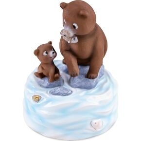 Why a Daughter Needs a Dad Bear Music Box - What a Wonderful World Musical Figurine - Hand-Painted Sculpture - Heartfelt Gift for Daughters and Dads - Thoughtful Decorative Keepsake