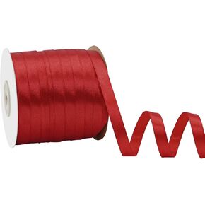Solid Color White Satin Ribbon 3/8 inch X 200 Yard Fabric Ribbons for Crafts Gift Wrapping Hair Bows Floral Bouquets Sewing Wedding Party Decoration and More