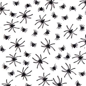 160 Piece 2-Size Black Plastic Fake Spiders - Halloween Pranks, Party Decor(80pcs 5 x 4.5 cm Plastic Spiders, 80pcs 2.2 x 2 cm)