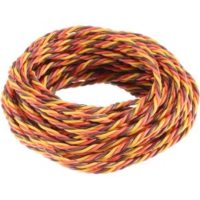 UXCELL 29.5FT/9METERS 28AWG Servo Wire 3Pin Line RC Servo Twist Twist Cable 30 Core Brown/Red/Orange