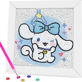 ysuneter kits diamond painting kits for beginner - مؤطرة DIY 5D مجموعات فن الماس الكامل الماس للأطفال ، الحيوانات اللطيفة مستديرة