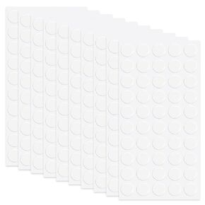 500 pcs نقاط لاصقة مزدوجة من جانب ، 0.4 "واضحة القابلة للإزالة لزجة لاصق المعجون ، مقاوم للماء لا تتبع نقاط اللصق ، ملصقات ملصقات مستديرة صافية للحرف اليدوية والصور والديكور المنزلي