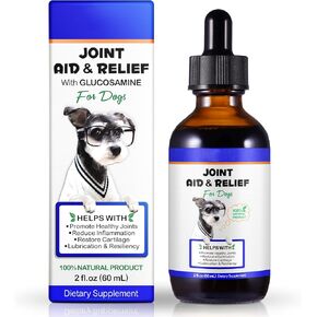 Dog Joint Supplement with Glucosamine & Chondroitin, Joint Aid & Relief for Dog - Suitable for Senior Dogs, Large Breeds- 60ml