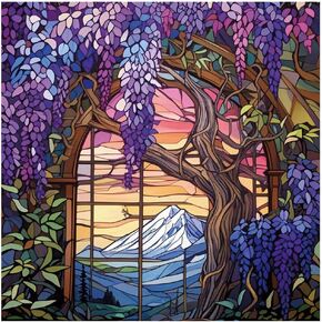 Sanjee Tree Diamond Painting مجموعات للبالغين ، مجموعات فن الماس للمبتدئين ، 5D DIY Round Full Drill Gem Gem Crafts for Home Wall Decor Gift ، 12 × 12 بوصة