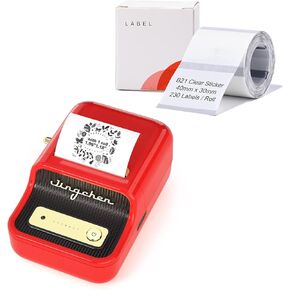 NIIMBOT B21 Red Label Maker and 2 Rolls Tape Bundle