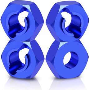 4pcs Aluminium Whex Hux Hubs Adapter RC Hex Combiner Parts لـ Losi 1/24 Micro-B 2WD RC Car Buggy (Blue)