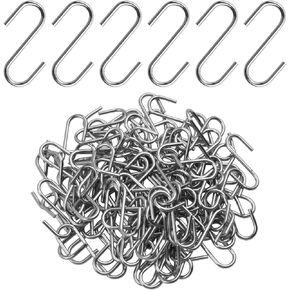 موصلات السنانير الصغيرة ، 100pcs سبيكة على شكل S -hook hook شماعات السنانير لدوائر الخشب المجوهر