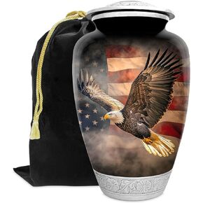 Blue Keepsake Urn for Adult Human Ashes | Large Handcrafted Funeral Memorial | Hummingbird Funeral Decorative Cremation Keepsake urn for Women and Men in Kuwait