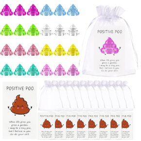 50 مجموعة راتنج لطيف أنبوب قوس قزح بريق مع بطاقة أنبوب إيجابية أكياس Mini Acrylic Toy Gift