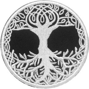 Antrix Norse Myth Yggdrasil the World Tree of Life Eye of Tree Servidered Embract Emblem Hook and Loop Funny Patches for Backpacks lexets clears caps caps