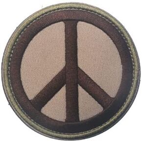 Peace Signs Embroidered Patches for Embroidery Cloth Patch Badge Hook & Loop Christmas Embroidered Patch