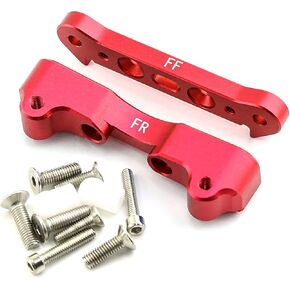 Suspension Mount Hanger Lower Arm Mount Set Front Alum Alloy 2pcs w/Steel Hinge Pin 5x96mm 2pcs for 1/5 Arrma Kraton 8S Outcast 8S ARA330556 ARA330594 ARA330581 Upgrade Parts (Red)
