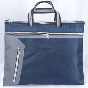 حقيبة المستندات A4 Zipper File Bag Oxford Fabric Fabric Bag Document Document A4 قابلة للطي حقيبة تخزين للمكتب ، الأعمال ، الملفات ، الكمبيوتر المحمول ، تعامل مع حقيبة منظم الاجتماع