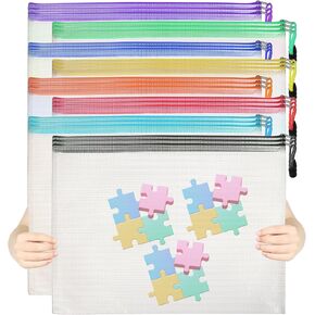 24pcs Mesh Zipper Bags Facs ، A3 17 × 12 بوصة