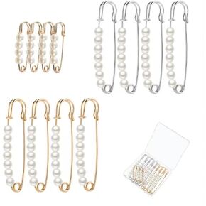 12pcs الموضة فو فو دبابيس دبابيس السلامة دبابيس السلامة ، مقطع شال سترة ، دبابيس أمان سراويل الخصر