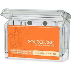 Source One LLC Clear Outdoor Magnetic Business Card Holder (GAB-MAG)