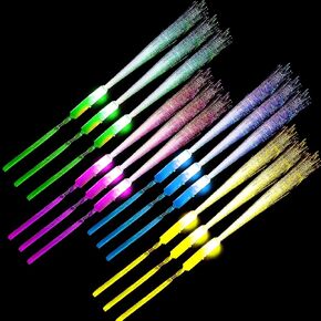 12 PCS Fiber Optic Wand ، Glow Wands ، Fiber Optic Light Wand ، Wight Up Wands ، Wands Fiber Optic Wands ، Slow Party Supplies for Wedding ، Neon Party ، Favors New Year Party ، Bar DJ ، Halloween ، Christmas