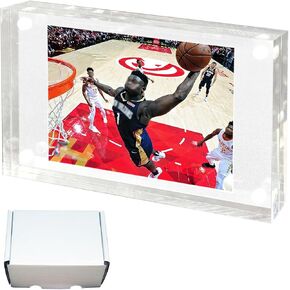 35PT Trading Card Holder - Super Thick Self Stand (21mm) - Acrylic Clear Display Case (1-Slot with Storage Box)
