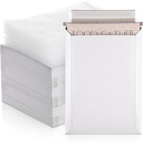 200 Pcs Comic Book Mailers Shipping Box 8.27 x 11.42 Inches with Bubble Bag Protector Kraft Paper Mailing Boxes for Shipping Comics Document and Photo Mailing(Brown)
