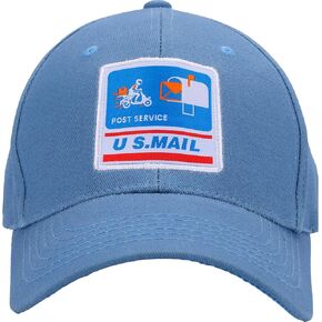 قبعة Mailman Hat Mr. Postman Costume Blue Baseball Cap Postman Dression for Kids