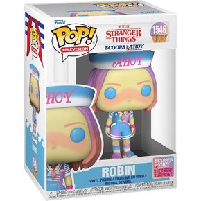 فونكو بوب! TV: Stranger Things - Robin - (Scoops Ahoy) - Finyl Figure - فكرة الهدية - البضائع الرسمية - للأطفال والكبار - عشاق التلفزيون - نموذج نموذج لهواة الجمع والعرض