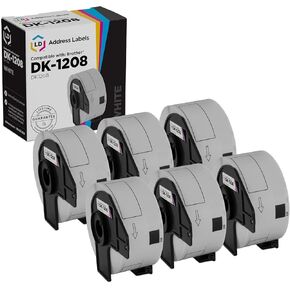 Products LD Products Adminible Label Platactip for Brother DK-1208 1.4 in x 3.5 in (400 abels ، 6-multipack) متوافق مع QL-570VM ، QL-580N ، QL-650TD