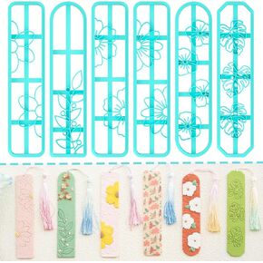 Tainsky Lagmarks Polymer Clay Recters ، منشئ مرجعية الأزهار لمجوهرات البوليمر الطينية ، 6 أجهزة كمبيوتر مثبتة القطع الطينية لصنع الأقراط اليهود ، قواطع قرط الطين ، أدوات أقراط الطين البوليمر