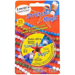 Pepperell Stretch Magic Bead Jewelry Jewelry Slastic Cord Line | لؤلؤة بلاك واضحة | 5m 25m 100m | 0.5mm 0.6mm 0.7mm 0.8mm 1mm أقطار
