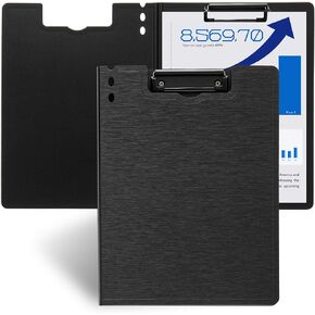 Y Yoma 2 Pack Pack Plastic Clipboard Folder مع مقطع منخفض للملفات المظهر المنخفض لـ A4 Size Size Sheet 360 Flip Flip Writing Pad Profile Clip Filed for Office School Business Classiros Outdoor ، Pink