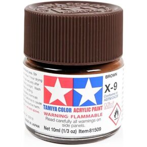 TAMIYA Acrylic Mini X9 Brown TAM81509 Plastics Paint Acrylic